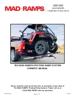 MAD-RAMPS MR1400 Installation Instructions Manual preview