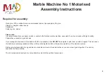 Preview for 2 page of MAD Marble Machine 1 Assembly Instructions Manual