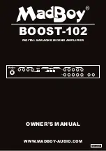 MadBoy BOOST-102 Owner'S Manual preview