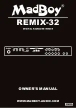 Предварительный просмотр 1 страницы MadBoy REMIX-32 Owner'S Manual