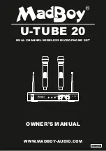 Предварительный просмотр 1 страницы MadBoy U-TUBE 20 Owner'S Manual