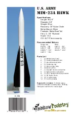 Madcow Rocketry MIM-23A Hawk Quick Start Manual preview