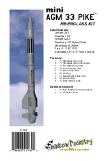 Preview for 1 page of Madcow Rocketry mini AGM 33 PIKE FIBERGLASS KIT Manual