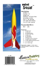 Madcow Rocketry mini Squat Quick Start Manual предпросмотр