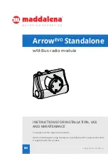 MADDALENA Arrow EVO Standalone Instructions For Installation, Use And Maintenance Manual preview