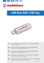 MADDALENA wM-Bus 868 USB Key Instructions For Installation, Use And Maintenance Manual предпросмотр