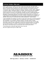 Preview for 12 page of Maddox 58817 Owner'S Manual & Safety Instructions