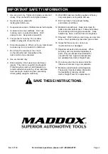 Предварительный просмотр 3 страницы Maddox ME4-1 Owner'S Manual