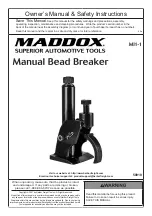 Предварительный просмотр 1 страницы Maddox MI1-1 Owner'S Manual & Safety Instructions