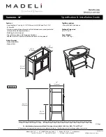 Madeli B943-32-001-MW Specification & Installation Manual preview