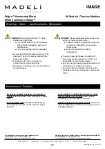 Preview for 3 page of Madeli IMAGE Slique IM-IM2036-00 Specifications, Installation And User’S Manual