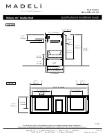 Preview for 2 page of Madeli Milano - 60" Double Bowl Specification & Installation Manual