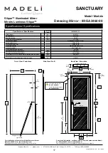 Preview for 17 page of Madeli SANCTUARY Slique IM-SA2036-00 Specifications, Installation And User’S Manual