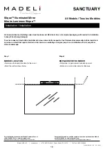 Preview for 19 page of Madeli SANCTUARY Slique IM-SA2036-00 Specifications, Installation And User’S Manual