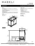 Madeli Savona - 36” Specification & Installation Manual предпросмотр