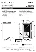 Preview for 9 page of Madeli Slique II IMAGE II Specifications, Installation And User’S Manual