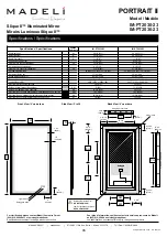 Предварительный просмотр 6 страницы Madeli Slique II PORTRAIT II Specifications, Installation And User’S Manual