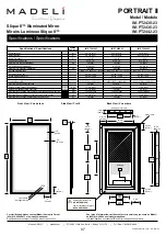 Предварительный просмотр 7 страницы Madeli Slique II PORTRAIT II Specifications, Installation And User’S Manual