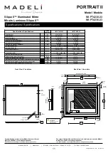 Предварительный просмотр 11 страницы Madeli Slique II PORTRAIT II Specifications, Installation And User’S Manual