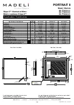 Предварительный просмотр 13 страницы Madeli Slique II PORTRAIT II Specifications, Installation And User’S Manual