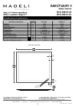 Preview for 11 page of Madeli Slique II SANCTUARY II Specifications, Installation And User’S Manual