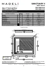 Preview for 12 page of Madeli Slique II SANCTUARY II Specifications, Installation And User’S Manual