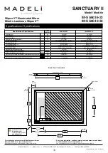 Preview for 14 page of Madeli Slique II SANCTUARY II Specifications, Installation And User’S Manual