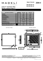 Preview for 11 page of Madeli Slique II ZEN II Specifications, Installation And User’S Manual