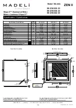 Preview for 13 page of Madeli Slique II ZEN II Specifications, Installation And User’S Manual