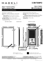 Предварительный просмотр 7 страницы Madeli Slique IM-CT2042-00 Specifications, Installation And User’S Manual