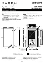 Предварительный просмотр 8 страницы Madeli Slique IM-CT2042-00 Specifications, Installation And User’S Manual