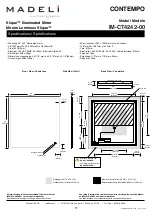 Предварительный просмотр 11 страницы Madeli Slique IM-CT2042-00 Specifications, Installation And User’S Manual