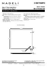 Предварительный просмотр 12 страницы Madeli Slique IM-CT2042-00 Specifications, Installation And User’S Manual