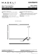 Предварительный просмотр 14 страницы Madeli Slique IM-CT2042-00 Specifications, Installation And User’S Manual