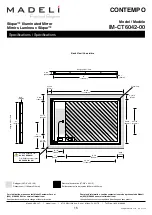 Предварительный просмотр 15 страницы Madeli Slique IM-CT2042-00 Specifications, Installation And User’S Manual