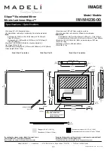 Предварительный просмотр 11 страницы Madeli Slique IM-IM2042-00 Specifications, Installation And User’S Manual