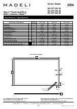 Preview for 16 page of Madeli Slique  IM-ZE2036-00 Specifications, Installation And User’S Manual