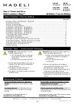 Preview for 2 page of Madeli Slique LUNAR Specifications, Installation And User’S Manual