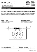 Preview for 11 page of Madeli Slique LUNAR Specifications, Installation And User’S Manual