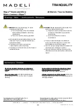 Preview for 3 page of Madeli Slique TRANQUILITY IM-TR2042-00 Specifications, Installation And User’S Manual