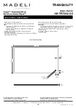 Preview for 16 page of Madeli Slique TRANQUILITY IM-TR2042-00 Specifications, Installation And User’S Manual