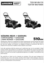 MADER GARDEN TOOLS TZ51SF-RV170 Manual preview