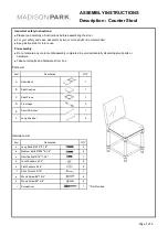 Preview for 1 page of Madison Park 267521 Assembly Instructions