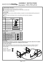 Preview for 1 page of Madison Park Kirtley Writing Desk Assembly Instructions