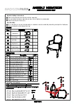 Предварительный просмотр 1 страницы Madison Park Monroe Chair Assembly Instructions