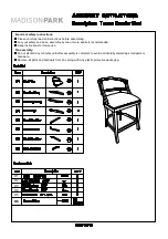 Preview for 1 page of Madison Park Tuscan Counter Stool Assembly Instructions