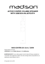 Preview for 2 page of Madison MAD-CENTER120BK Manual