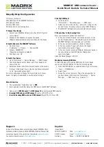 Preview for 2 page of MADRIX USB contact closure Quick Start Manual & Technical Manual