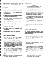 Preview for 4 page of Maestro Echoplex EP-4 Owner'S And Service Manual