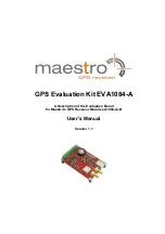 Preview for 1 page of Maestro EVA1084 User Manual